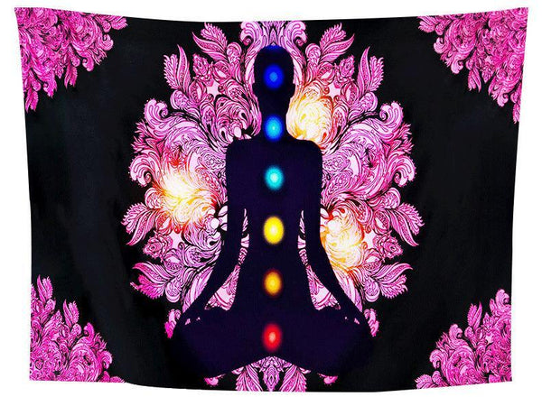 Tapiz Mandala de Chakras para Meditación