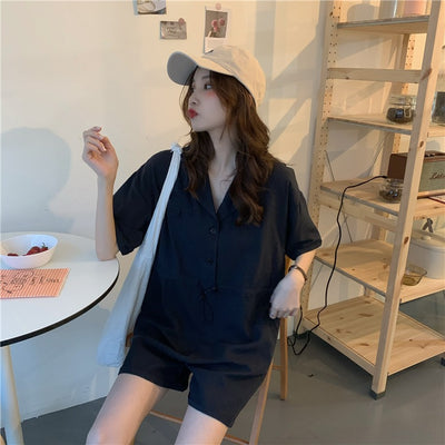 Jumpsuit Slim con Cuello Polo Suelto y Cordón Ajustable - Image 28