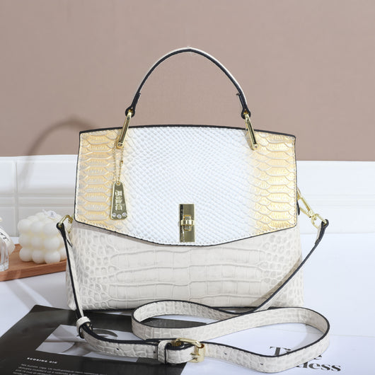 Bolso Crossbody Mujer Patrón Serpiente y Cocodrilo Multicolor - Image 9