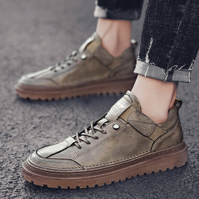 Zapatos de Cuero Premium Estilo Británico para Hombre - Botines Altos Versátiles - Image 16