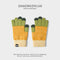 Guantes de Lana Tejidos con Diseño Piña para Mujer - Invierno