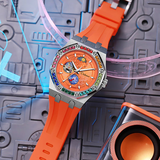 Reloj Mecánico Luminoso Impermeable Hombre - Serie Cielo Estrellado - Image 3