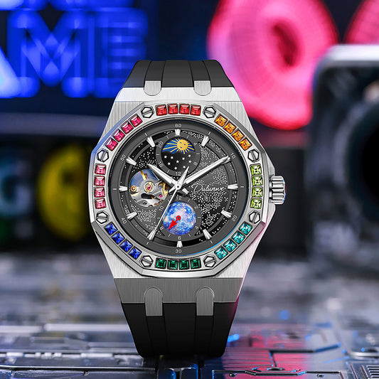 Reloj Mecánico Luminoso Impermeable Hombre - Serie Cielo Estrellado
