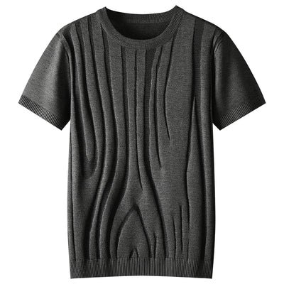 Playera Tejida Cuello Redondo Manga Corta - Image 5
