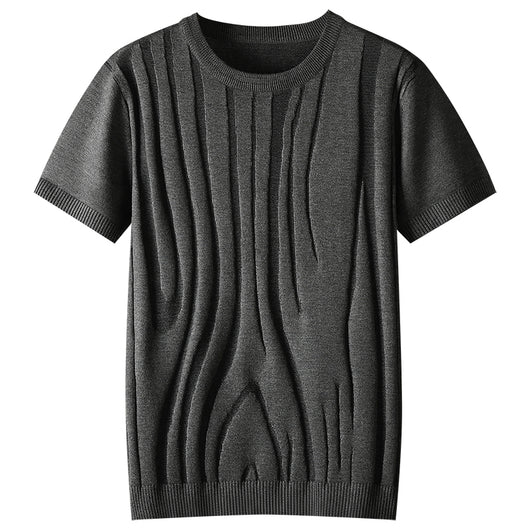 Playera Tejida Cuello Redondo Manga Corta - Image 5
