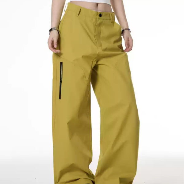 Pantalones Tácticos Anchos Estilo Retro Amarillo Jengibre con Tecnología Soft Shell