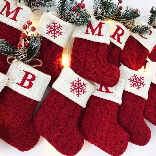 Calcetines Navideños Tejidos con Letras - Image 28
