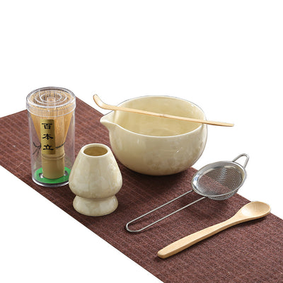 Juego de Té Matcha Kung Fu Estilo Japonés con Acabado Cristalino - Image 5