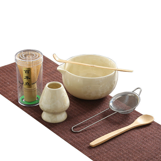 Juego de Té Matcha Kung Fu Estilo Japonés con Acabado Cristalino - Image 5