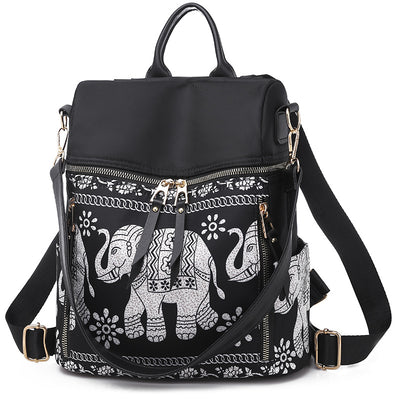 Mochila Étnica de Elefante con Diseño Tribal - Bolso Escolar Bandolera Multiusos - Image 12