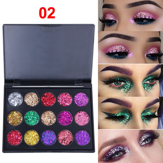 Paleta de Sombras de Ojos Diamond Sequin 15 Colores - Image 5