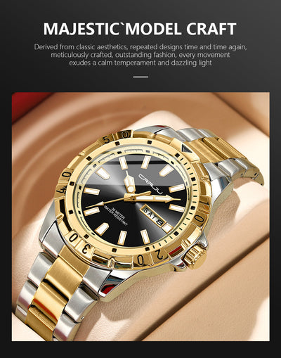 Reloj de Negocios para Hombre con Esfera Grande, Resistente al Agua y Doble Calendario - Image 9