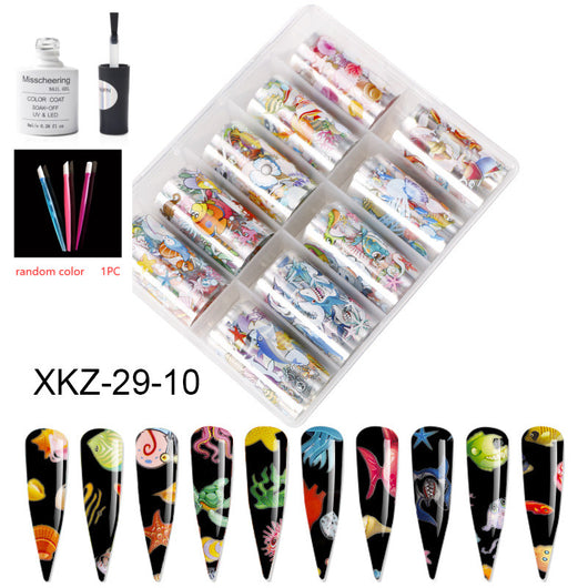 Set de 12 Láminas Decorativas para Uñas - Transferencias Nail Art - Image 89