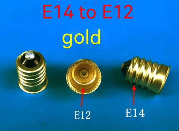 Adaptador de Portalámparas E14 a E12 de Cobre Puro con Estaño