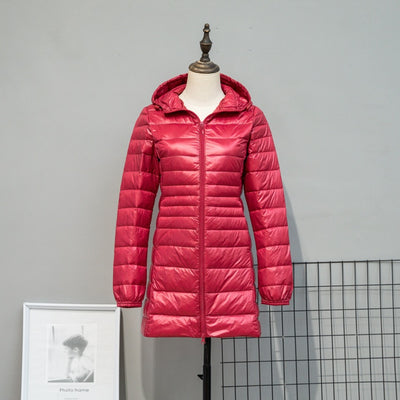 Chaqueta Acolchada Ligera Otoño Invierno Mujer Talla Grande Capucha Ajustada - Image 22