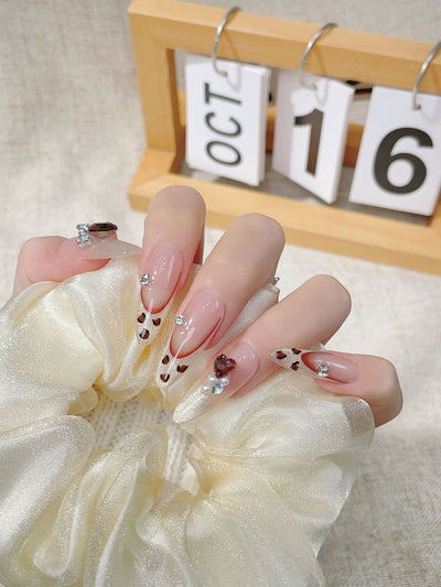 Guantes Estilo Drag con Estampado Leopardo y Detalles Cat Eye - Image 10