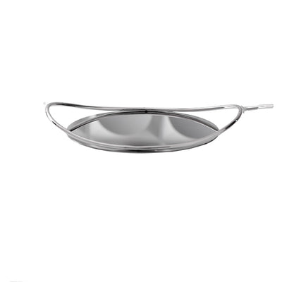 Bandeja Espejo de Acero Inoxidable y Madera para Sala de Estar - Image 6