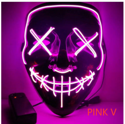 Máscara de Terror Halloween con Luz LED Fluorescente - Image 24