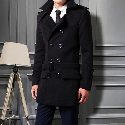 Abrigo Largo Slim Fit Estilo Coreano para Hombre - Image 3