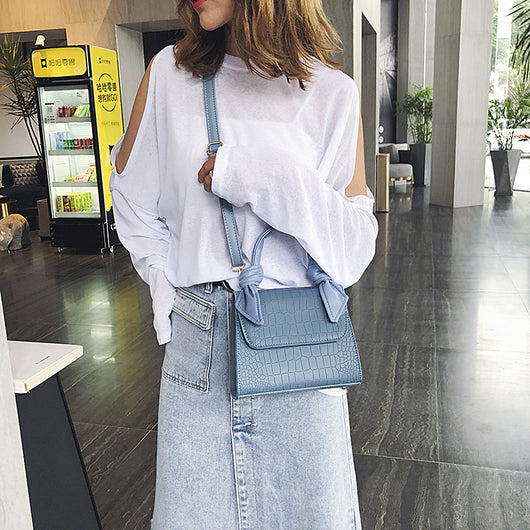 Bolso Cuadrado Portátil con Patrón de Piedra - Image 11