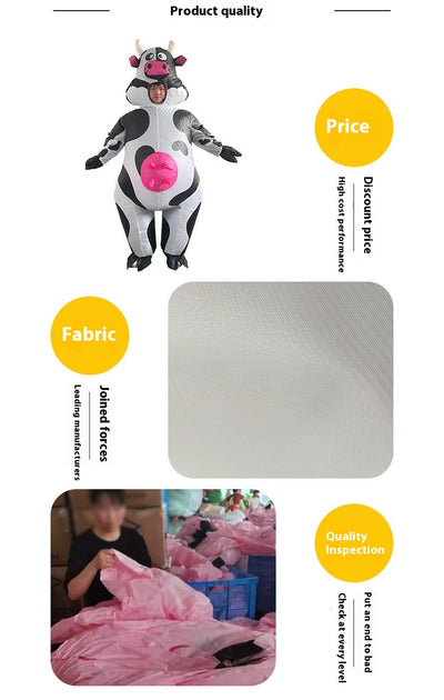 Disfraz Inflable Vaca Bobo - Traje Divertido para Fiestas y Festivales - Image 12