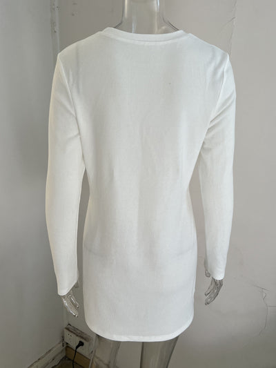 Camiseta Larga de Otoño e Invierno con Aberturas Laterales - Image 12