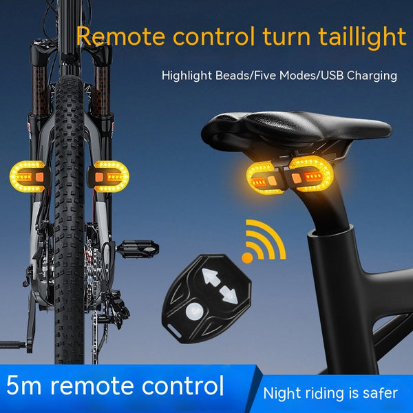Luz Trasera Inteligente para Bicicleta con Control Remoto y Carga USB