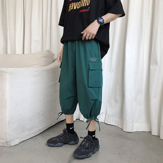 Pantalones Cortos Overol Hombre Verano Estilo Coreano - Image 3