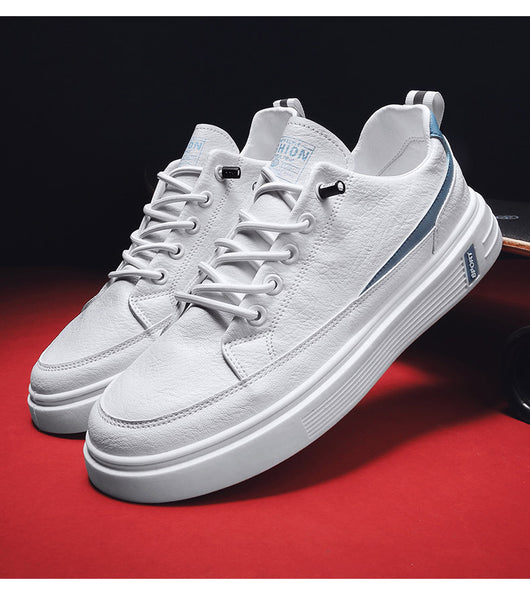 Tenis Blancos Estilo Coreano Transpirables para Hombre - Image 14