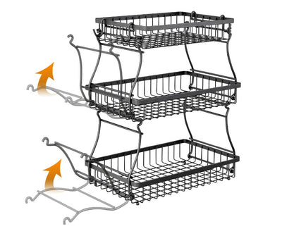 Canasta Organizadora de Dos Niveles para Frutas y Snacks - Image 14