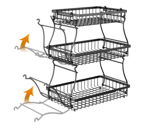 Canasta Organizadora de Dos Niveles para Frutas y Snacks - Image 14