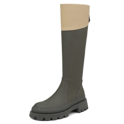 Botas de Suela Gruesa con Punta Redonda y Diseño Monocromático - Image 13