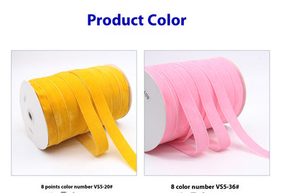 Cinta de Terciopelo de Color Liso para Manualidades y Decoración - Image 32