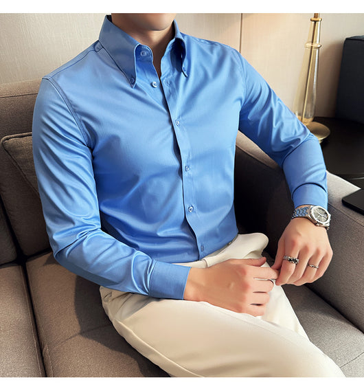Camisa Manga Larga Talla Grande sin Planchado - Comodidad Profesional - Image 8