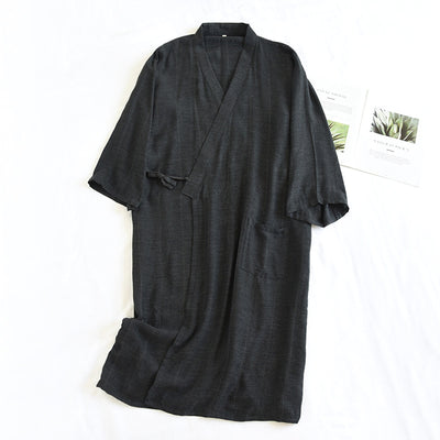 Pijama Kimono Estilo Japonés con Cierre de Cordones - Algodón Puro Ligero para Primavera y Verano - Image 13