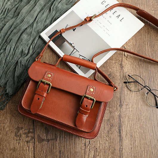 Bolso de Cuero Vintage Artesanal para Mujer - Cuero Vegetal Curtido - Image 10