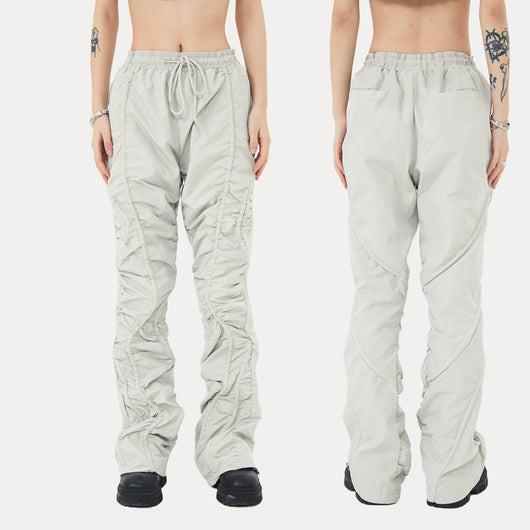 Pantalones Deportivos Sueltos con Pliegues - Estilo Street Casual - Image 2