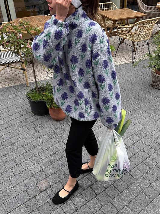 Sudadera con Capucha y Cierre Medio de Felpa Jacquard - Image 18