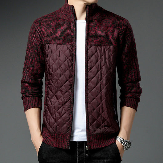 Cardigan Tejido de Invierno para Hombre con Cuello Tipo Mao - Image 7