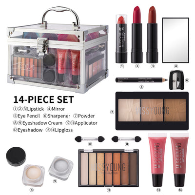 Kit Completo de Maquillaje Facial: Rubor, Sombra y Labial Estilo Europeo y Americano - Image 10
