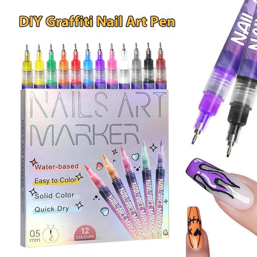 Rotulador de Arte para Uñas 12 Colores - Pintura Acrílica Profesional - Image 2