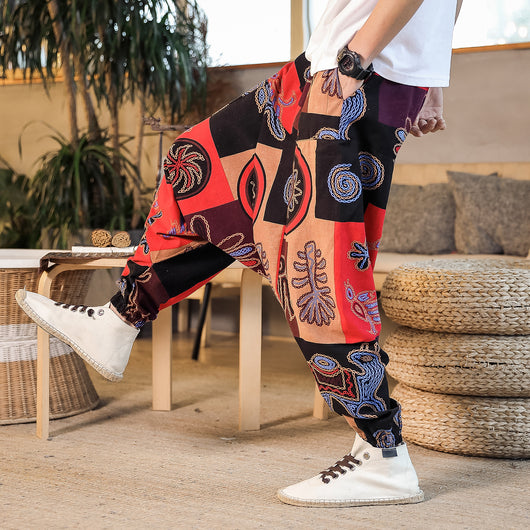 Pantalones Nepal de Lino Estilo Asiático con Cintura Baja - Image 17