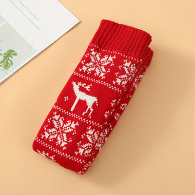 Calcetines Navideños Largos para Mujer - Tejido de Algodón y Lana con Diseño de Venado - Image 9