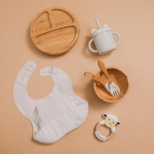 Set Completo de Alimentación Infantil con Plato Inteligente, Babero de Silicona y Accesorios - Image 4