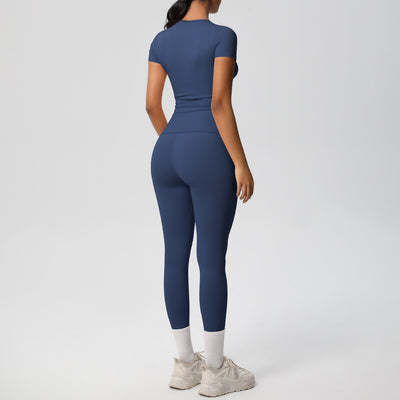 Conjunto Deportivo Mujer: Playera y Pantalón Yoga Cintura Alta - Image 22