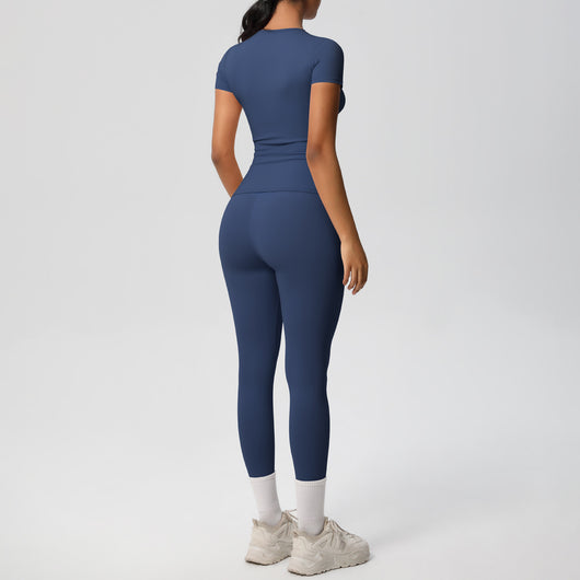 Conjunto Deportivo Mujer: Playera y Pantalón Yoga Cintura Alta - Image 22