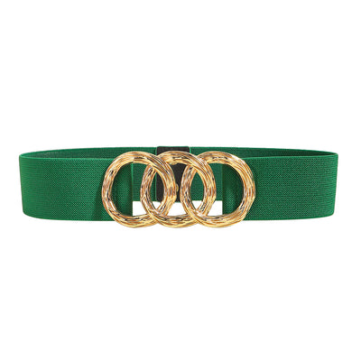 Cinturón Ancho Geométrico para Mujer con Hebilla Circular - Ideal para Trajes y Vestidos - Image 23