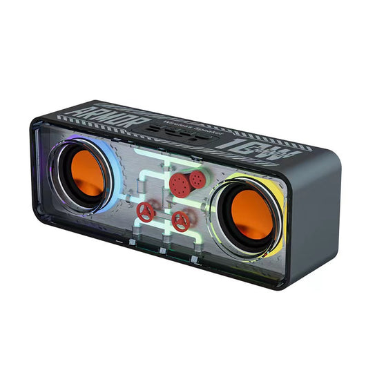 Parlante Bluetooth Mecánico Transparente Doble Altavoz - Image 6