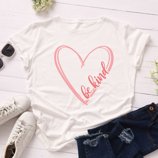 Playera Holgada para Mujer con Corazón y Cuello Redondo - Image 2