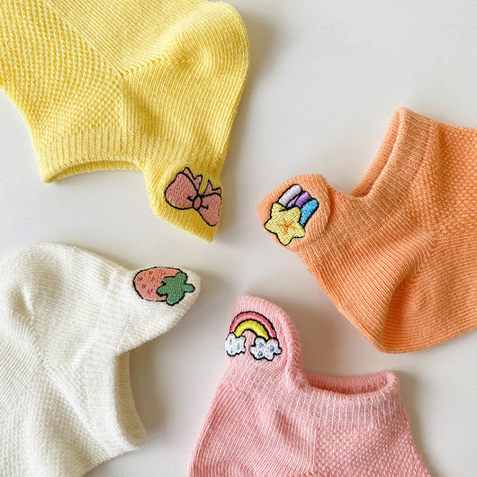 Calcetines de Algodón Peinado con Diseños Infantiles para Niñas - Image 5